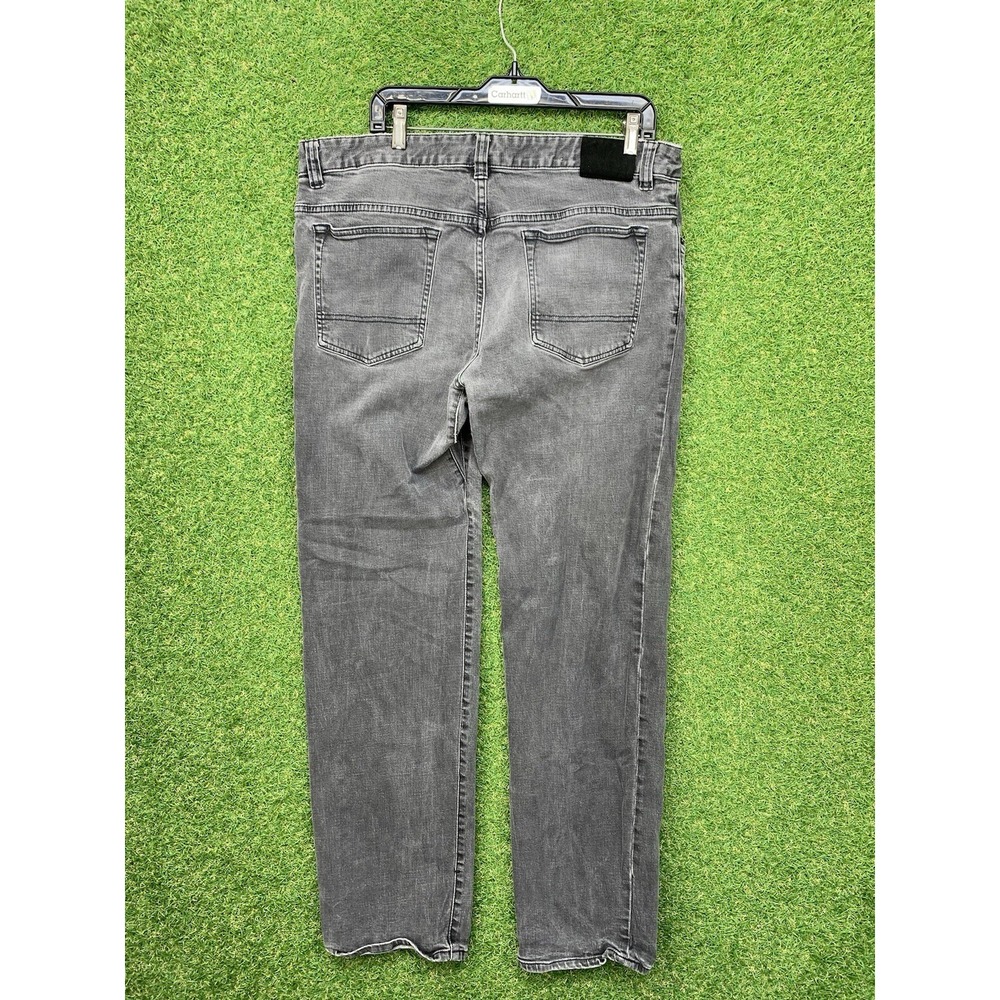 PrAna Jeans Mens 36x32 Breathe Grey Stretch Outdoor Hiking Casual Black Denim